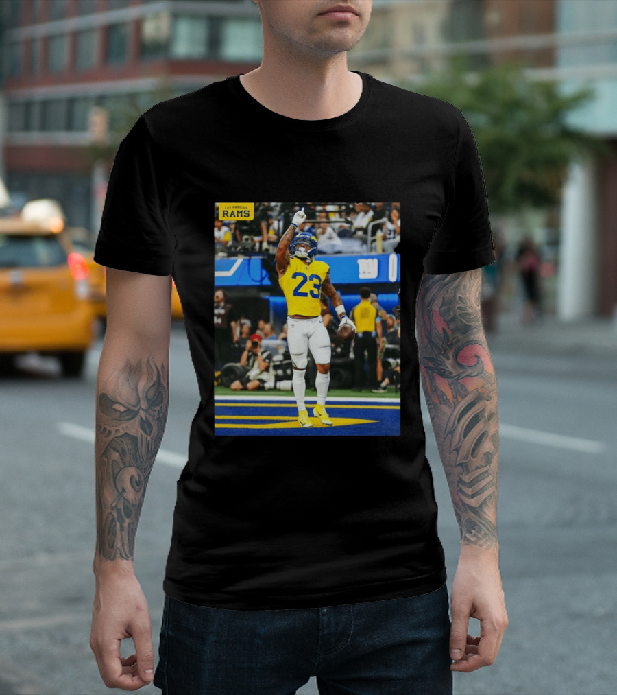 Los Angeles Rams Kamren Kinchens #23 NFL Football Jersey Celebration T-Shirt