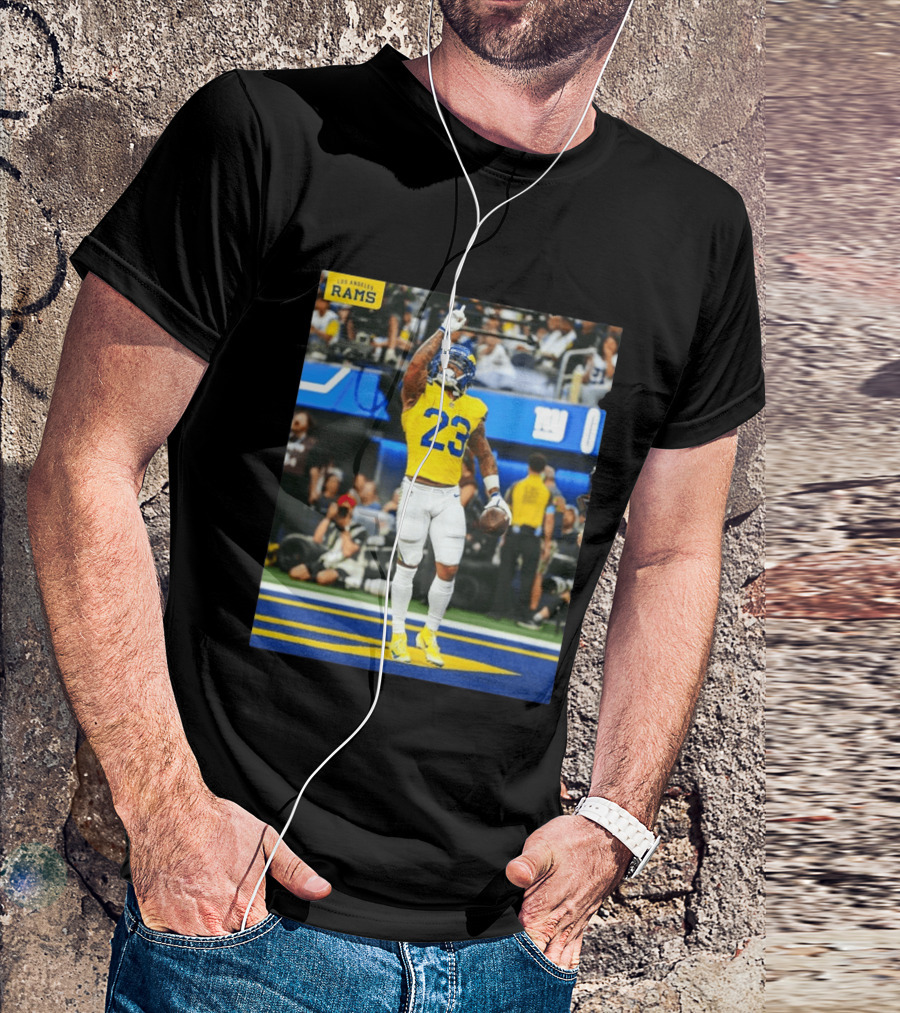 Los Angeles Rams Kamren Kinchens #23 NFL Football Jersey Celebration T-Shirt