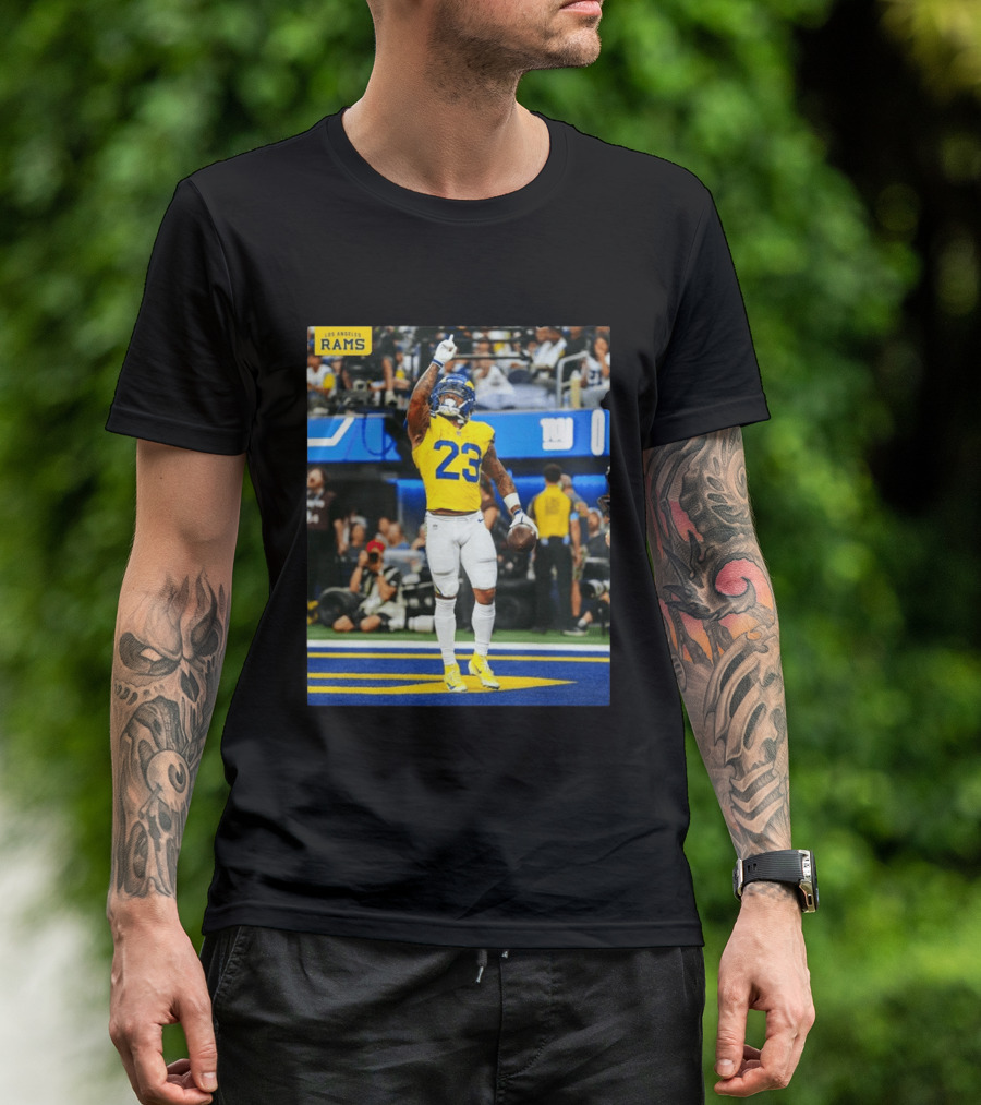 Los Angeles Rams Kamren Kinchens #23 NFL Football Jersey Celebration T-Shirt