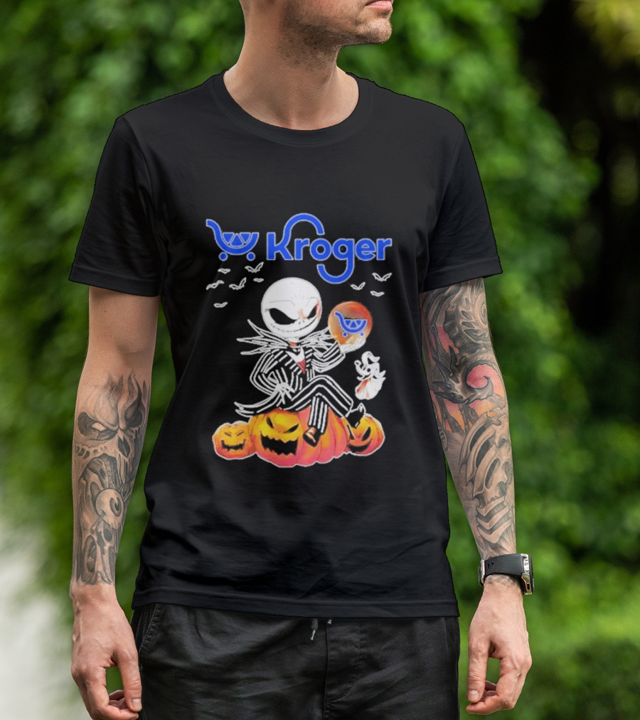 Kroger Jack Skellington Zero Halloween Pumpkin Balloons T-Shirt