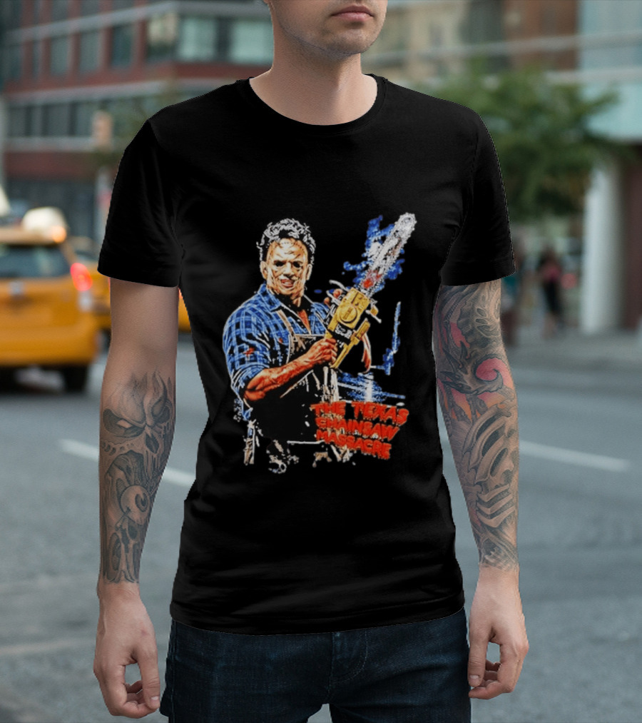 Texas Chainsaw Massacre Leatherface Chainsaw T-Shirt