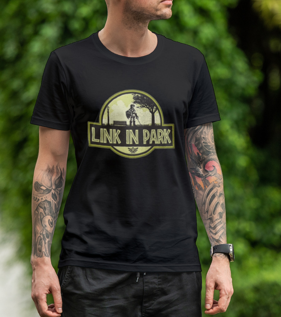 Link In Park Sword And Shield Hero Outdoors Scene T-Shirt