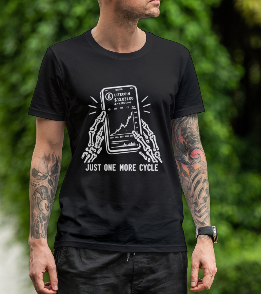 Litecoin Investor Just One More Cycle Cryptocurrency Chart T-Shirt
