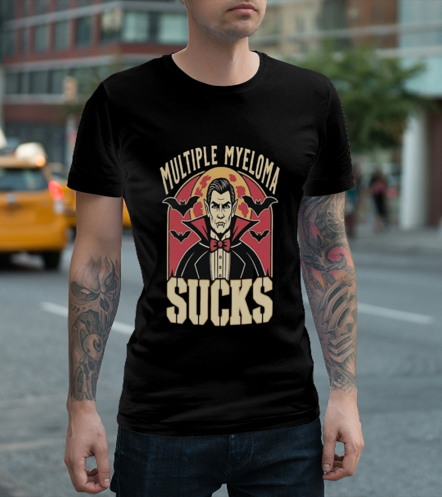 Multiple Myeloma Sucks Vampire Bats Awareness T-Shirt