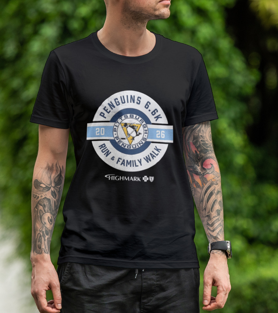 Pittsburgh Penguins 2026 Penguins 6.6k Run Family Walk Highmark T-Shirt