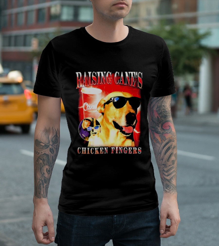 Raising Cane's Labrador Sunglasses Cup Chicken Fingers T-Shirt