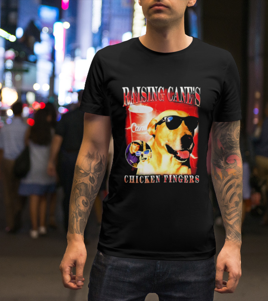 Raising Cane's Labrador Sunglasses Cup Chicken Fingers T-Shirt