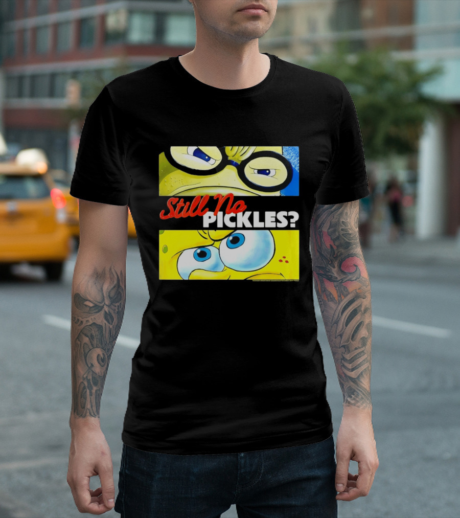 SpongeBob SquarePants Still No Pickles Nickelodeon Eyes Close Up T-Shirt