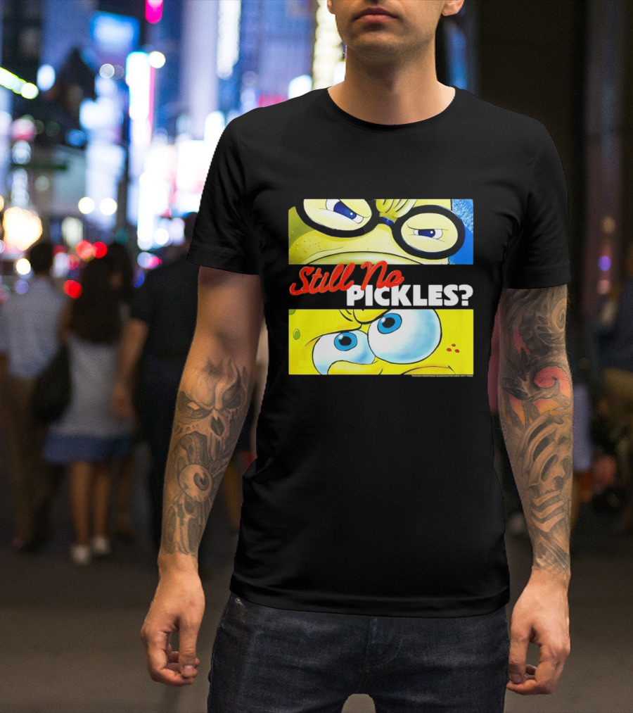 SpongeBob SquarePants Still No Pickles Nickelodeon Eyes Close Up T-Shirt