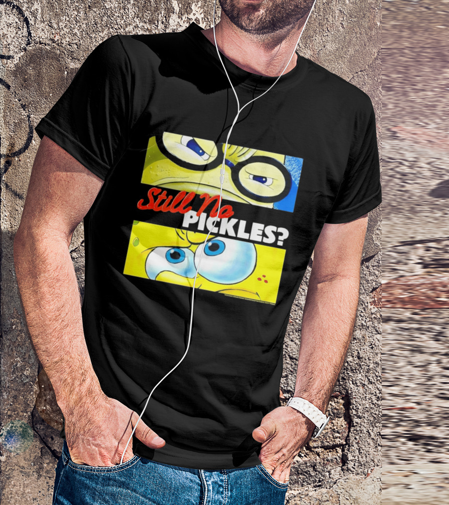SpongeBob SquarePants Still No Pickles Nickelodeon Eyes Close Up T-Shirt