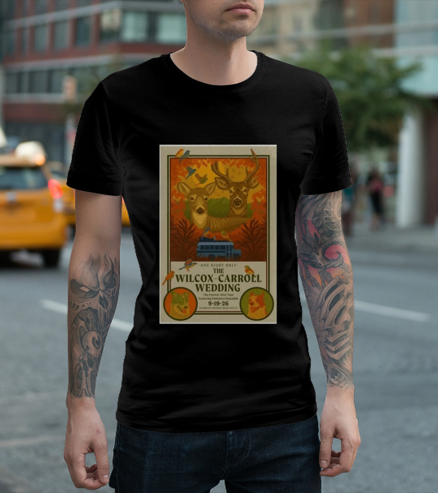 The Wilcox Carroll Wedding One Night Only Forever After Tour Featuring Eminence Ensemble September 19 2026 Colorado T-Shirt
