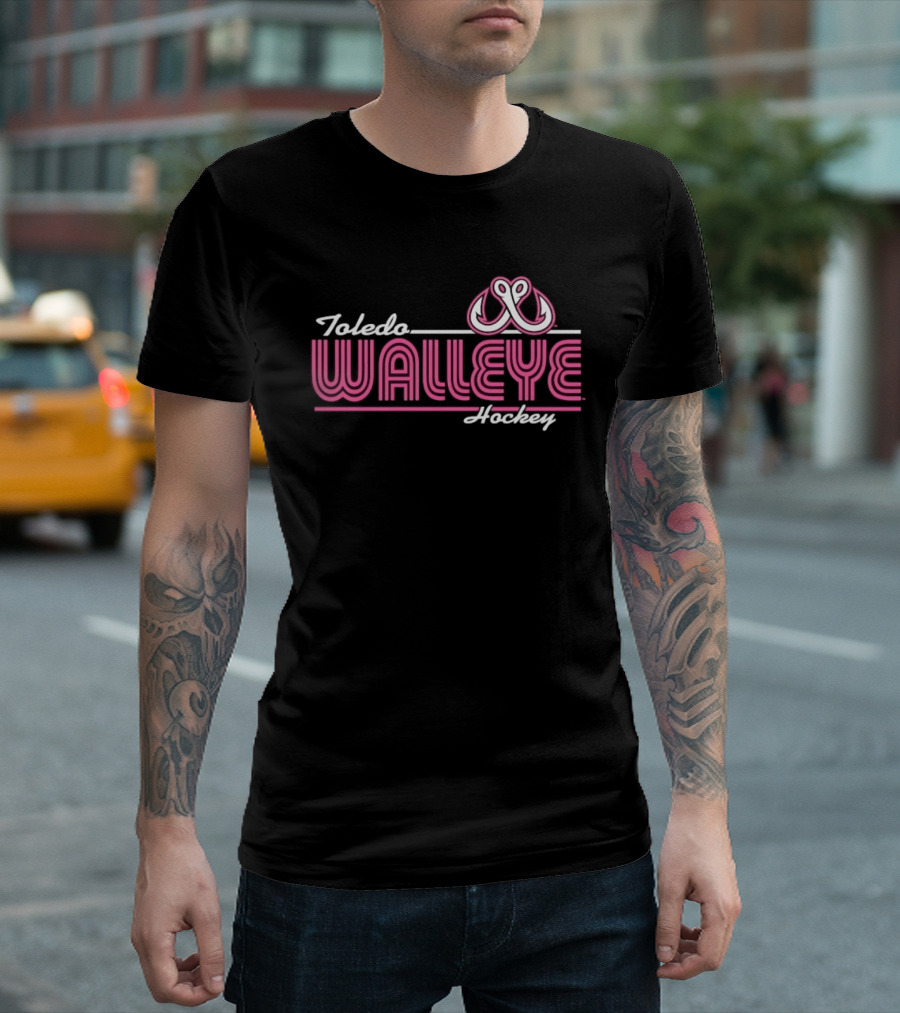 Toledo Walleye Pink Hooks Hockey ECHL T-Shirt