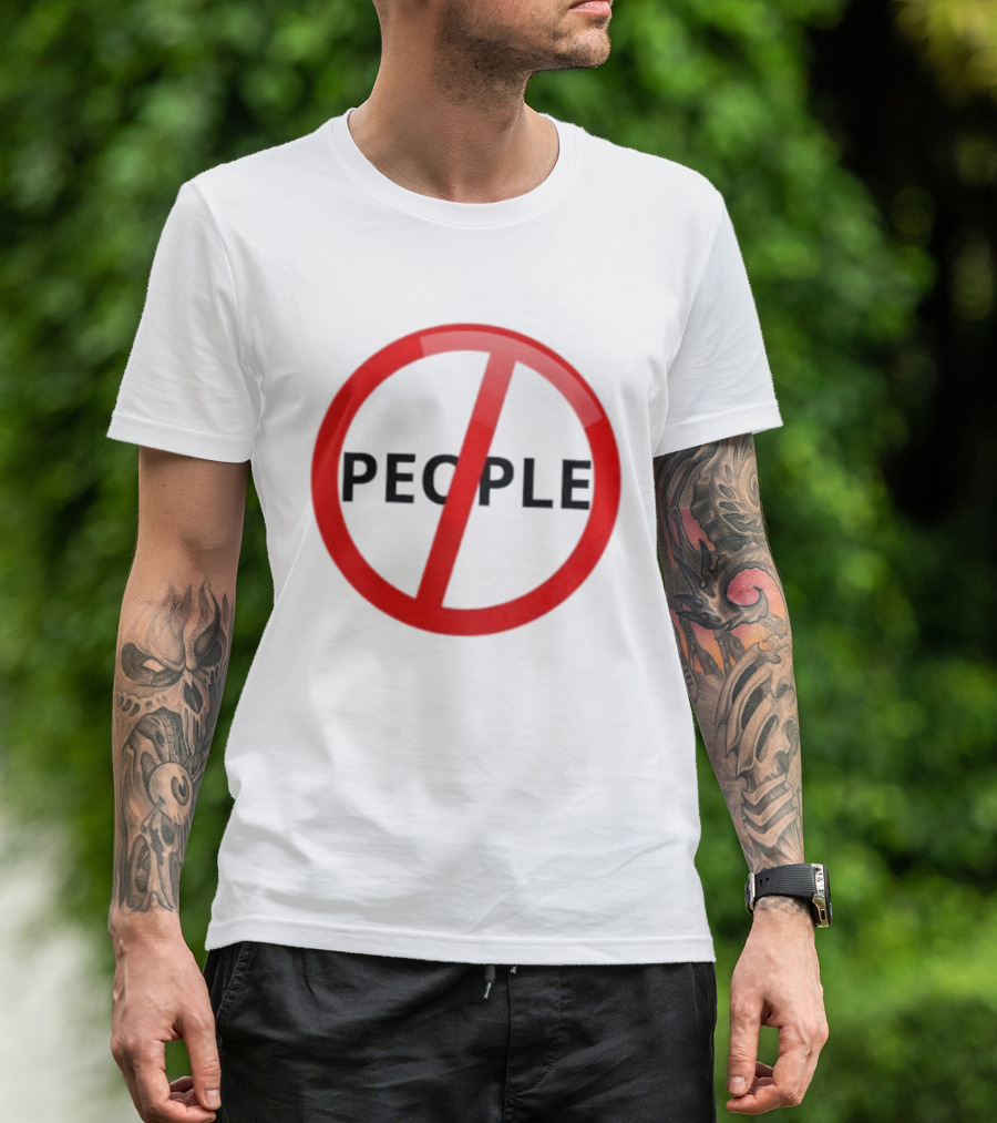Anti People Prohibited Sign Introvert Social Distancing T-Shirt