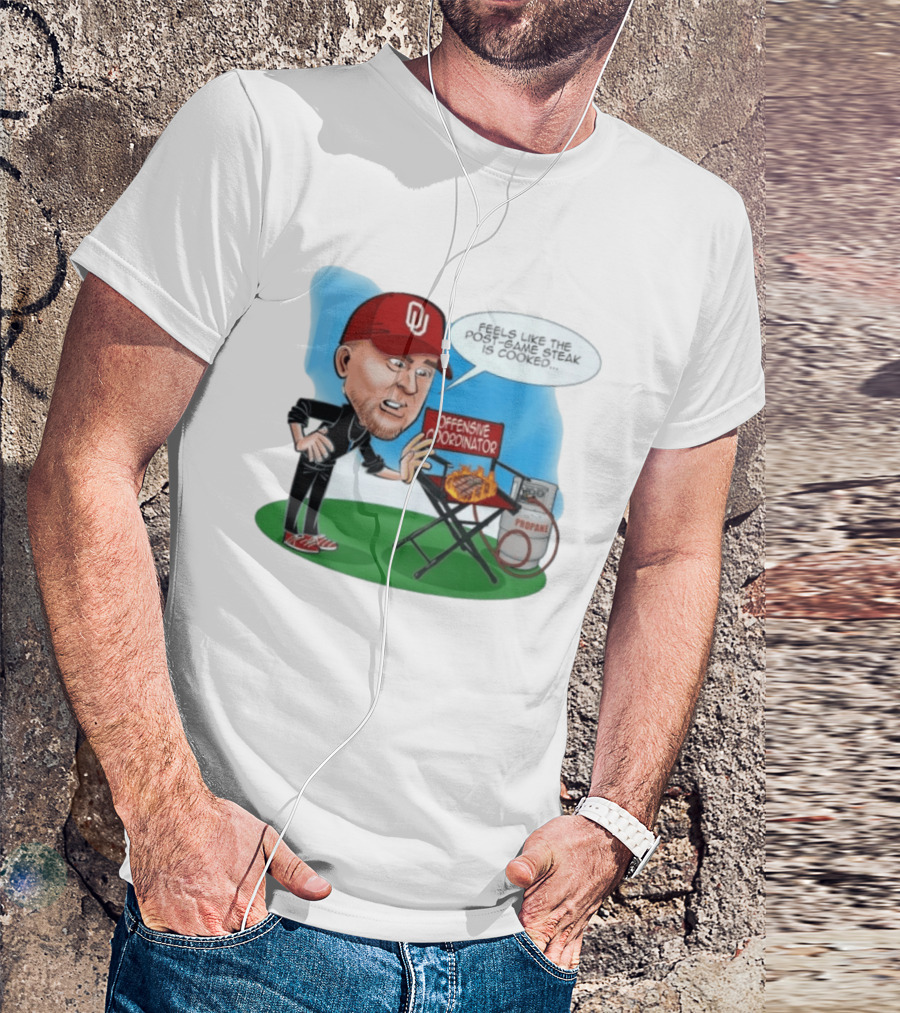 Brent Venables Oklahoma Sooners Offensive Coordinator Cartoon Steak Propane T-Shirt