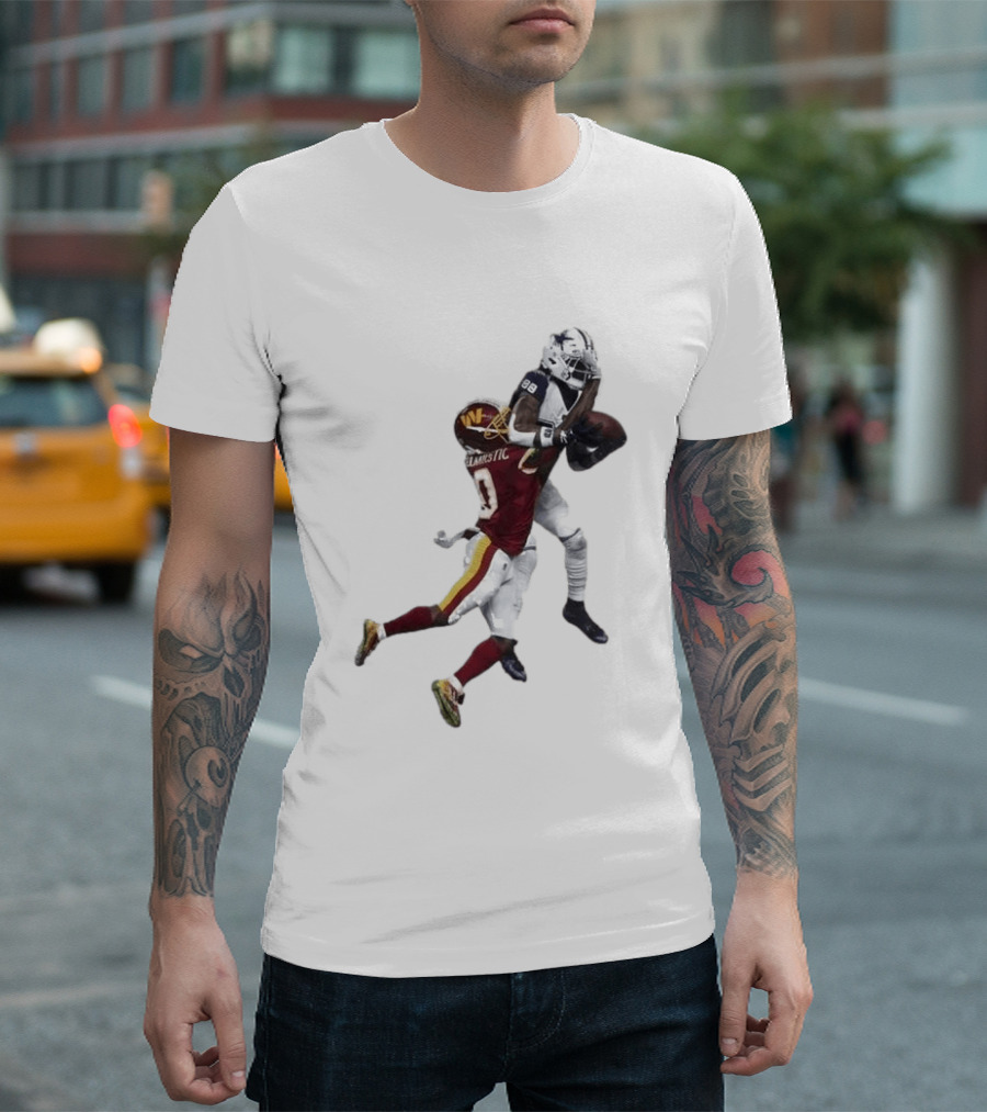Ceedee Lamb Dak Prescott Record Breaking Touchdown Dallas Washington Football Moment T-Shirt