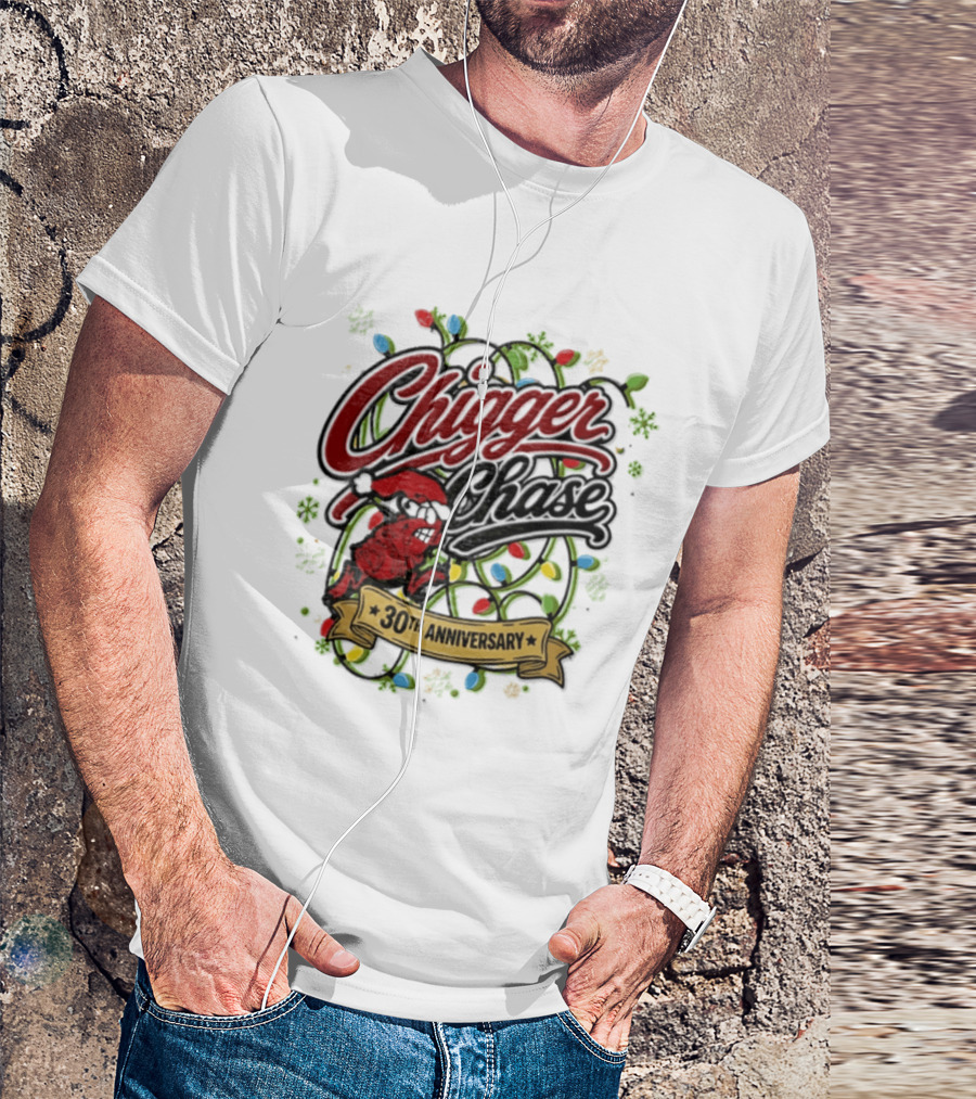 Chigger Chase Christmas Lights 30th Anniversary Celebration T-Shirt