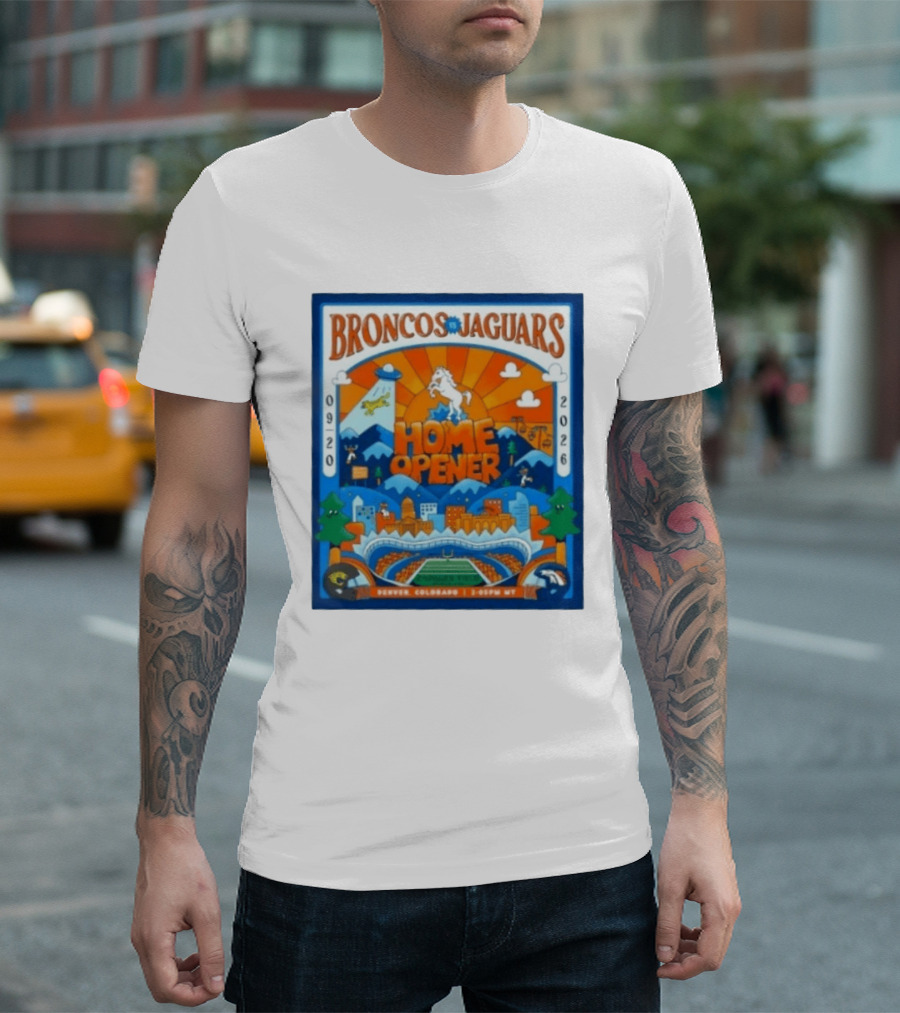 Broncos Vs Jaguars 2026 Home Opener Denver Colorado Football Clash 09 20 T-Shirt