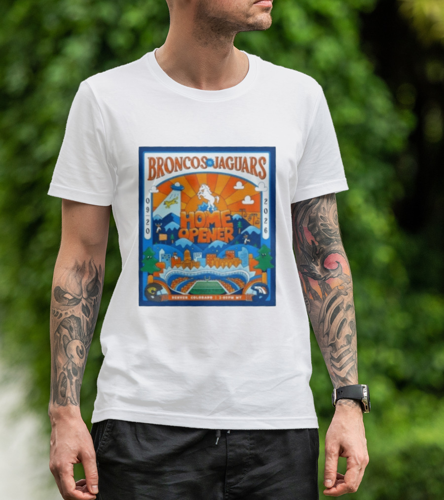 Broncos Vs Jaguars 2026 Home Opener Denver Colorado Football Clash 09 20 T-Shirt