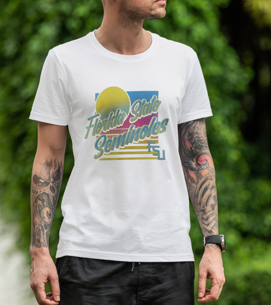 Florida State Seminoles FSU Retro College Sports Sunset T-Shirt