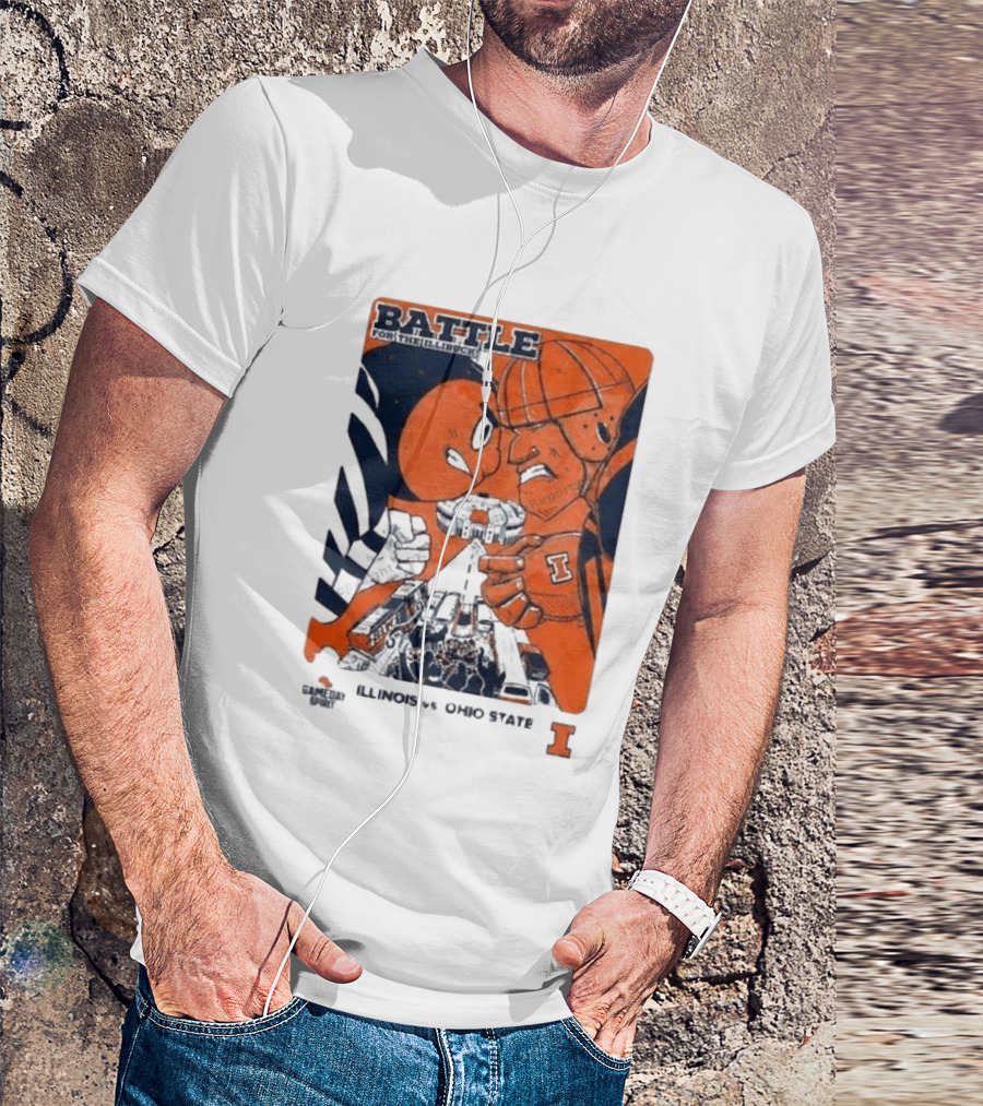 Battle For The Illibuck Illinois Vs Ohio State NCAA College Football 2026 Ohio Stadium T-Shirt