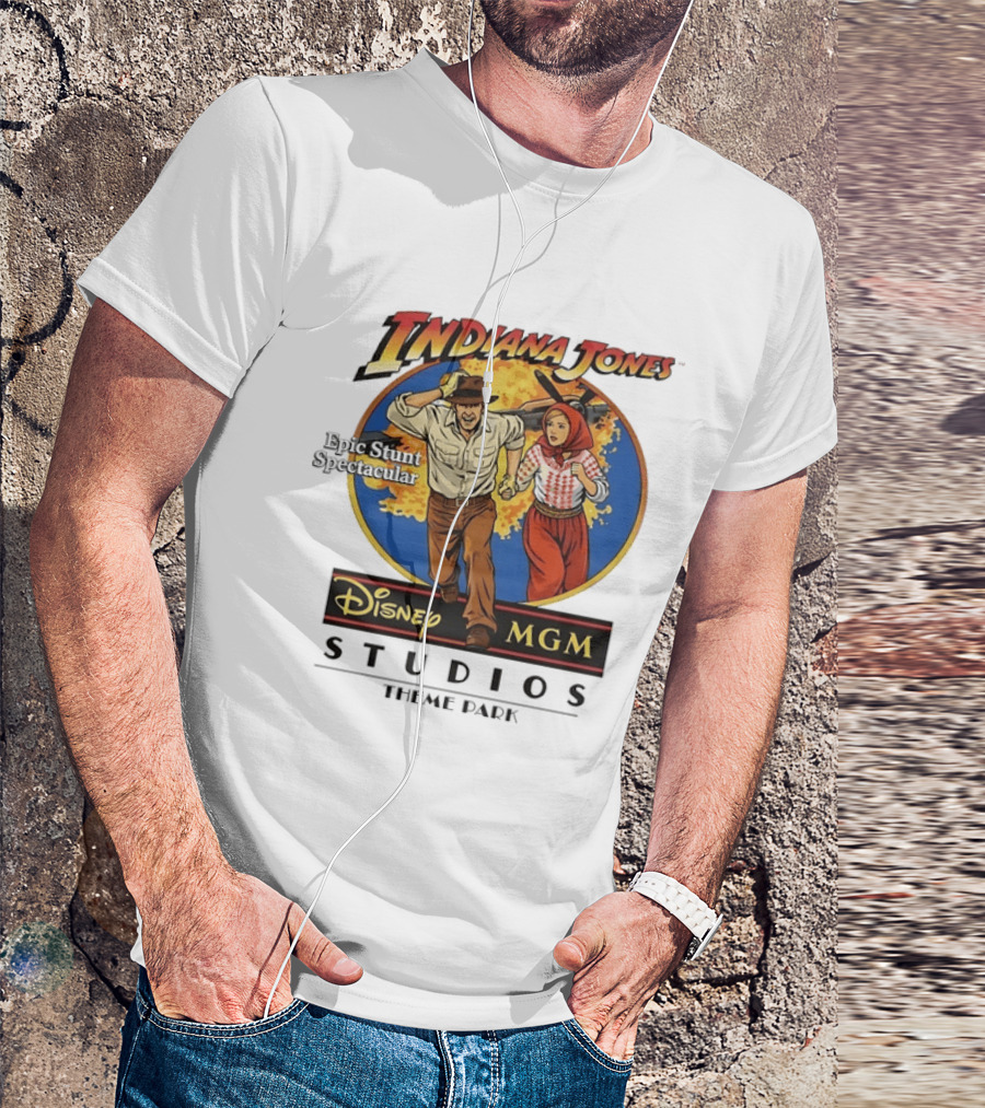 Indiana Jones Epic Stunt Spectacular Disney MGM Studios Theme Park T-Shirt