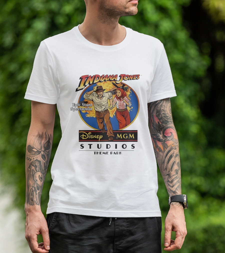 Indiana Jones Epic Stunt Spectacular Disney MGM Studios Theme Park T-Shirt