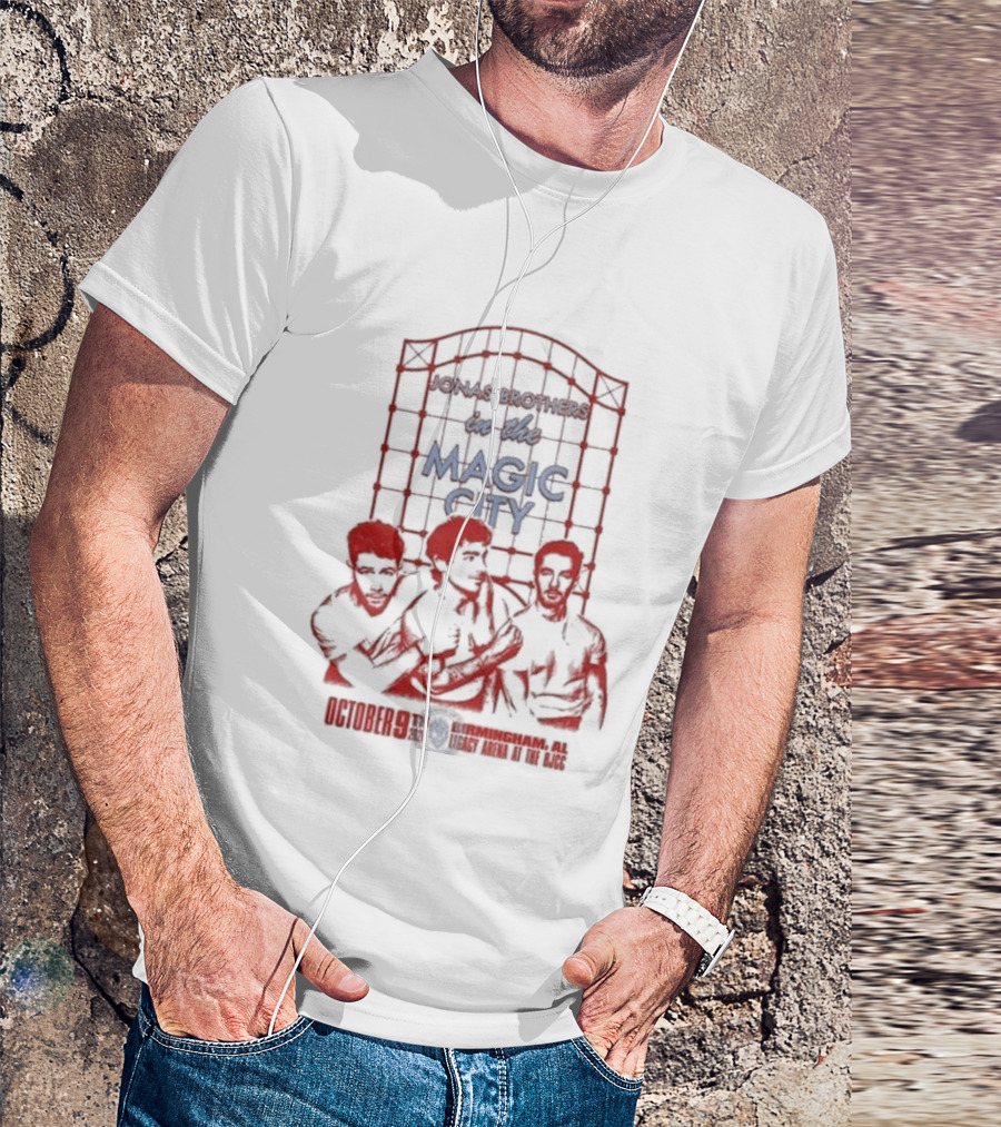 Jonas Brothers Burning Up Tour Birmingham Alabama Magic City T-Shirt