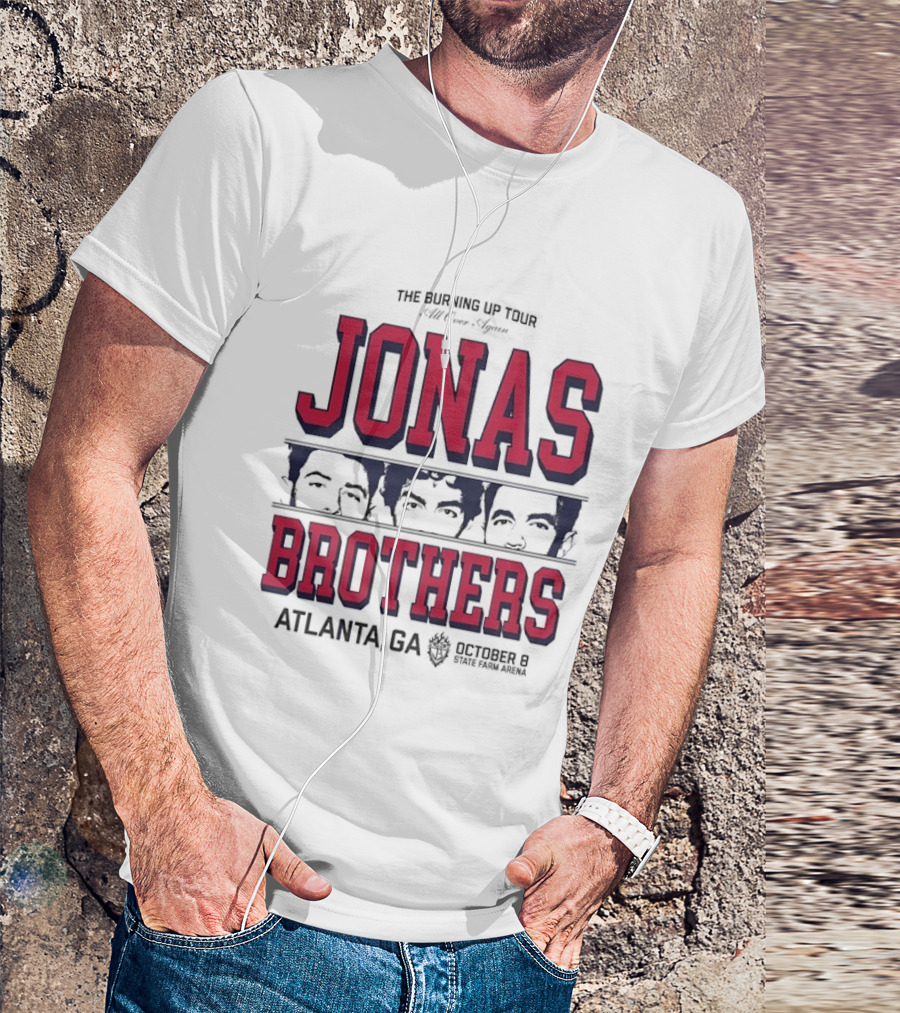Jonas Brothers The Burning Up Tour All Over Again October 8 Atlanta State Farm Arena T-Shirt