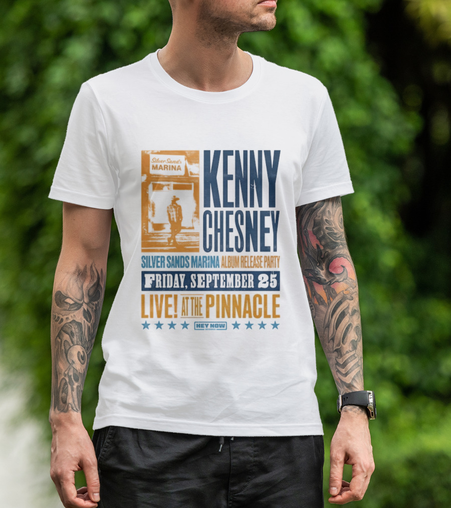 Kenny Chesney Silver Sands Marina Album Release Party Friday September 25 Live At The Pinnacle Stars T-Shirt