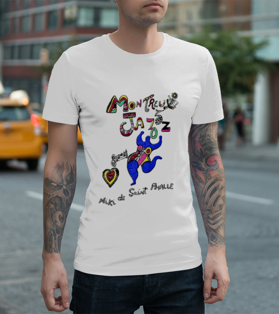 Montreux Jazz Niki De Saint Phalle Colorful Dancing Figure Music T-Shirt