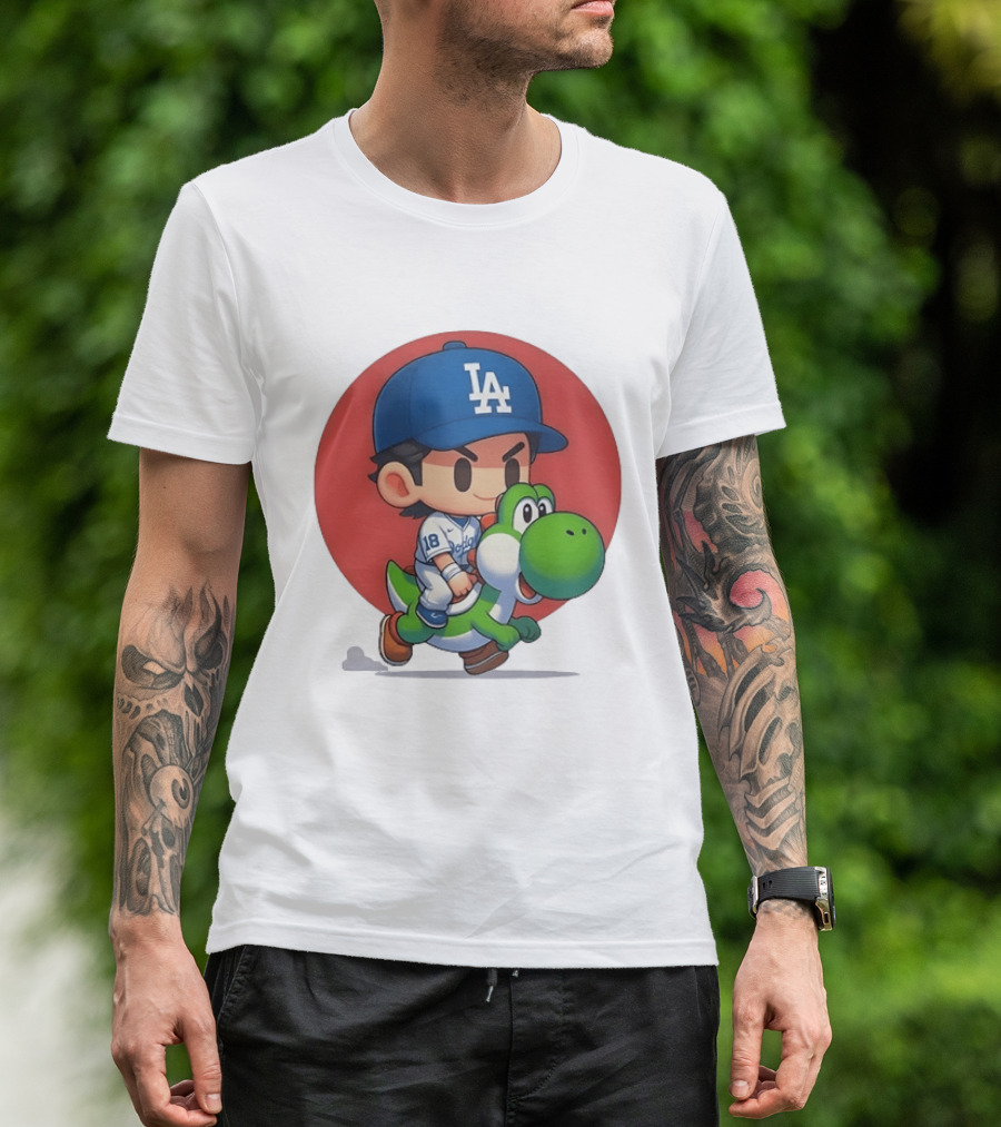 Los Angeles Dodgers Shohei Ohtani 18 Riding Yoshi T-Shirt