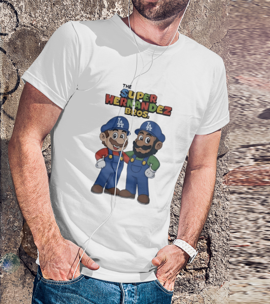 The Super Hernandez Bros Los Angeles Dodgers LA Cap Characters T-Shirt