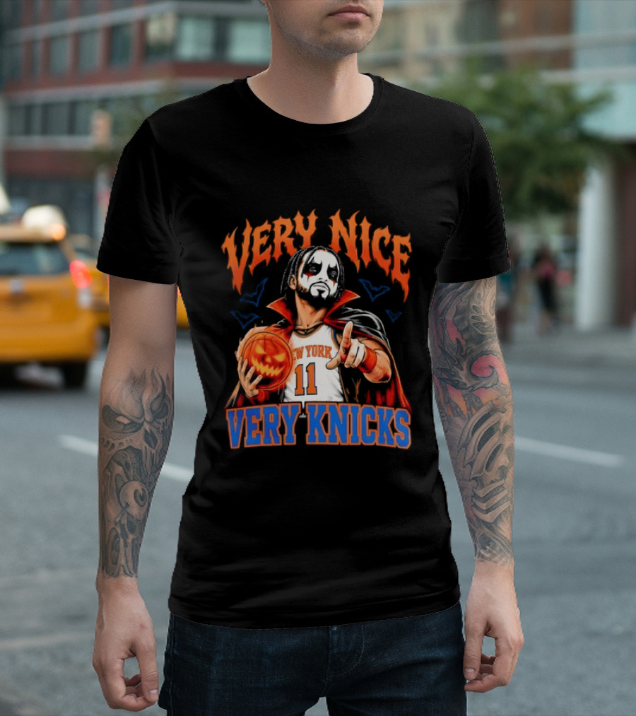 Jalen Brunson New York 11 Very Nice Very Knicks Halloween T-Shirt