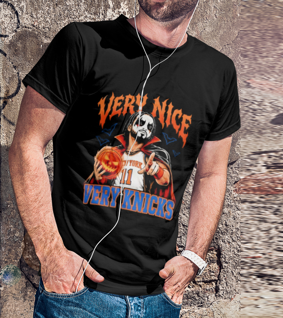 Jalen Brunson New York 11 Very Nice Very Knicks Halloween T-Shirt