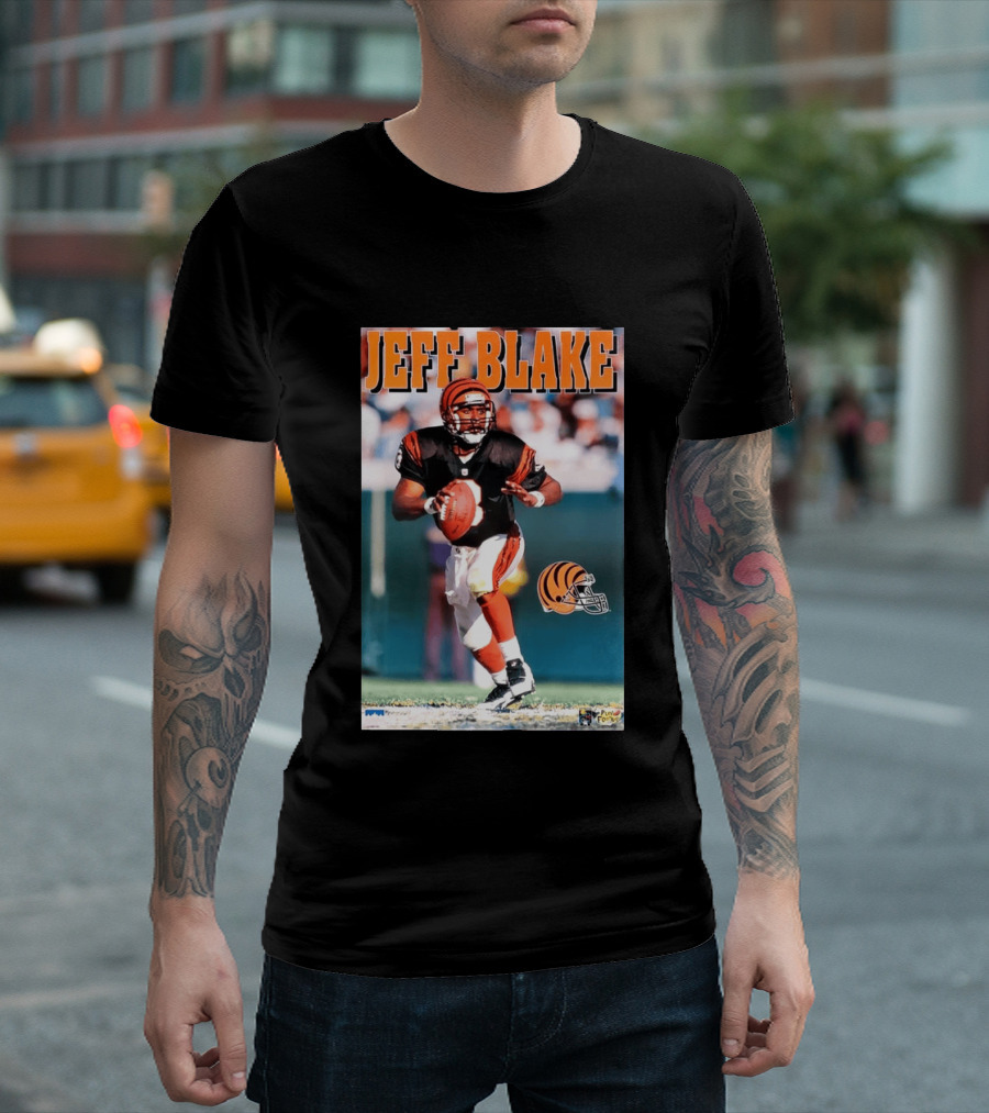 Cincinnati Bengals Jeff Blake Quarterback Action NFL Football T-Shirt