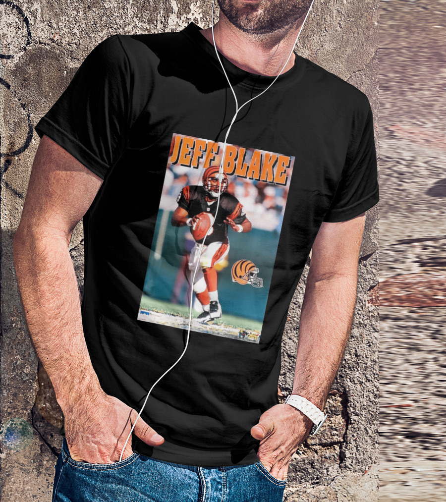 Cincinnati Bengals Jeff Blake Quarterback Action NFL Football T-Shirt