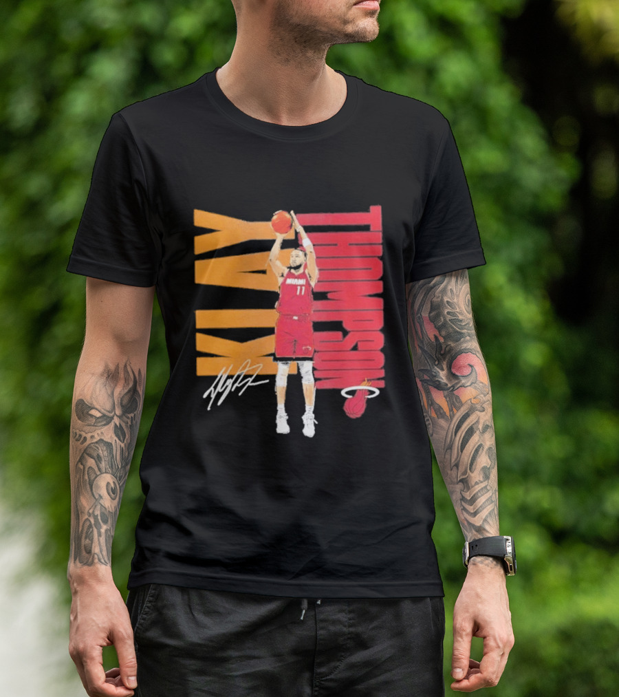 Klay Thompson Miami Heat 11 Basketball Player Signature T-Shirt