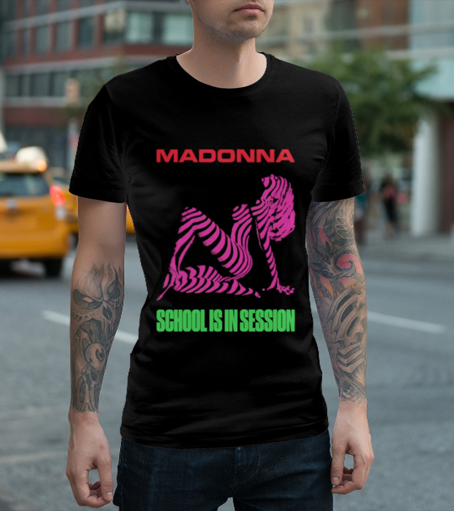 Madonna School Is In Session Pink T-Shirt