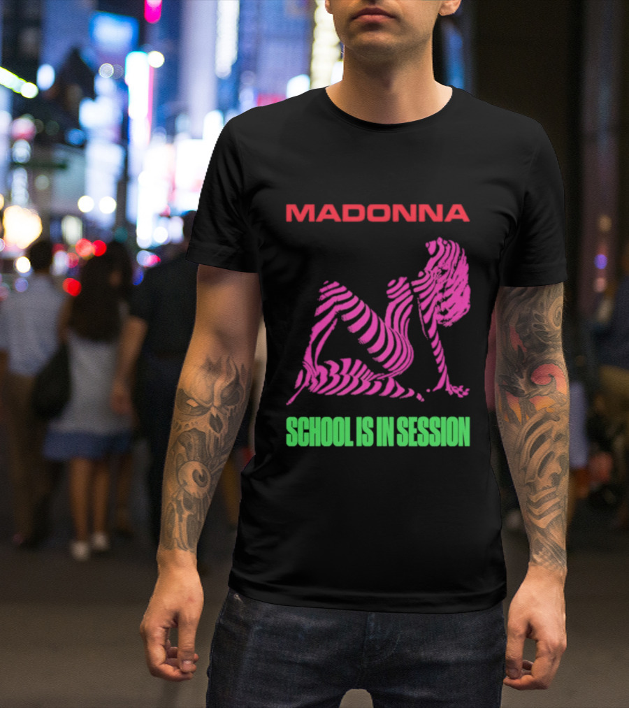 Madonna School Is In Session Pink T-Shirt