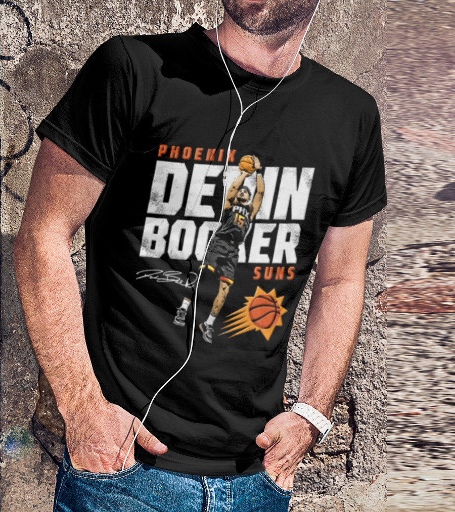 Phoenix Suns Devin Booker Jump Shot NBA Basketball T-Shirt