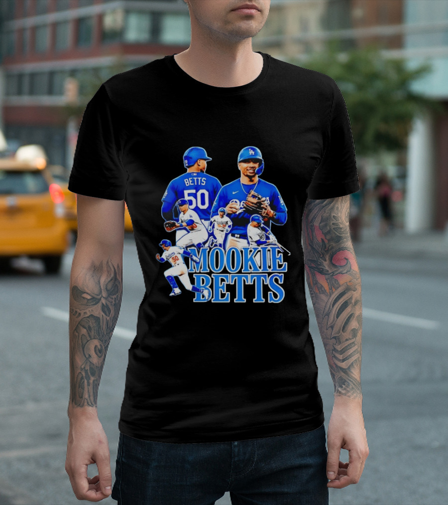 Mookie Betts 50 Los Angeles Dodgers MLB Players T-Shirt