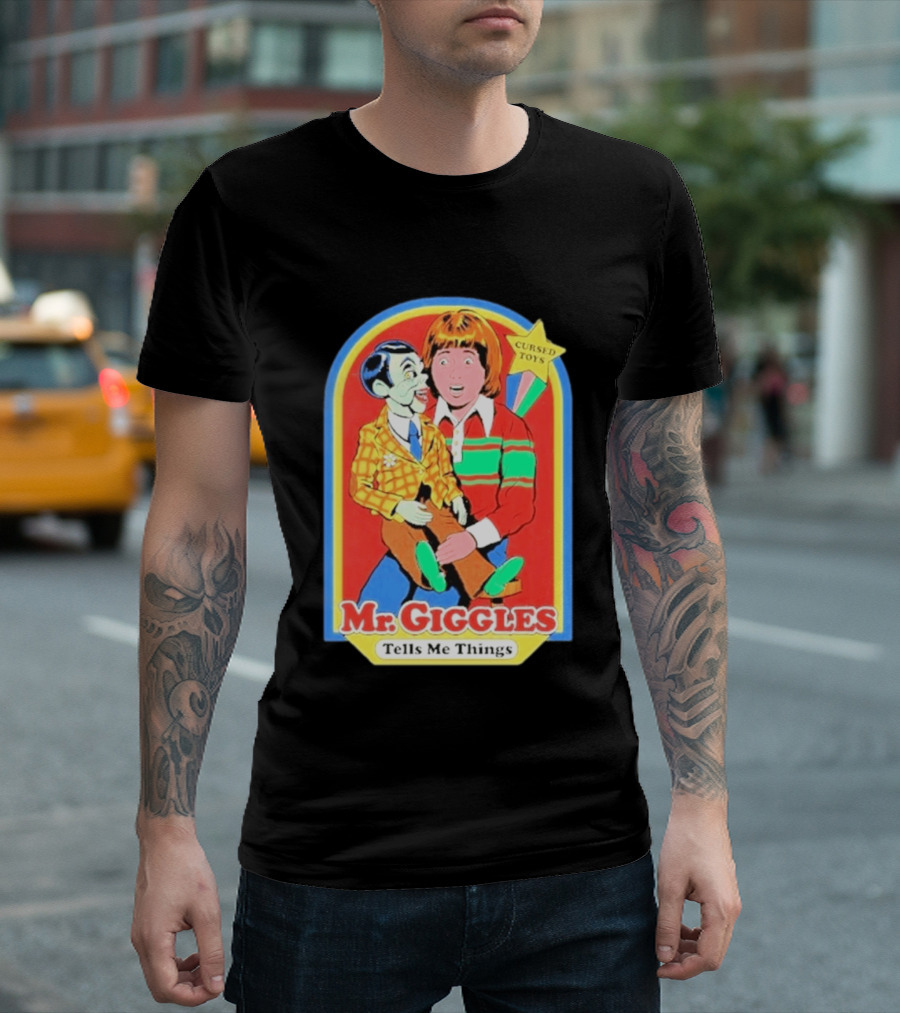 Mr Giggles Cursed Toys Tells Me Things T-Shirt