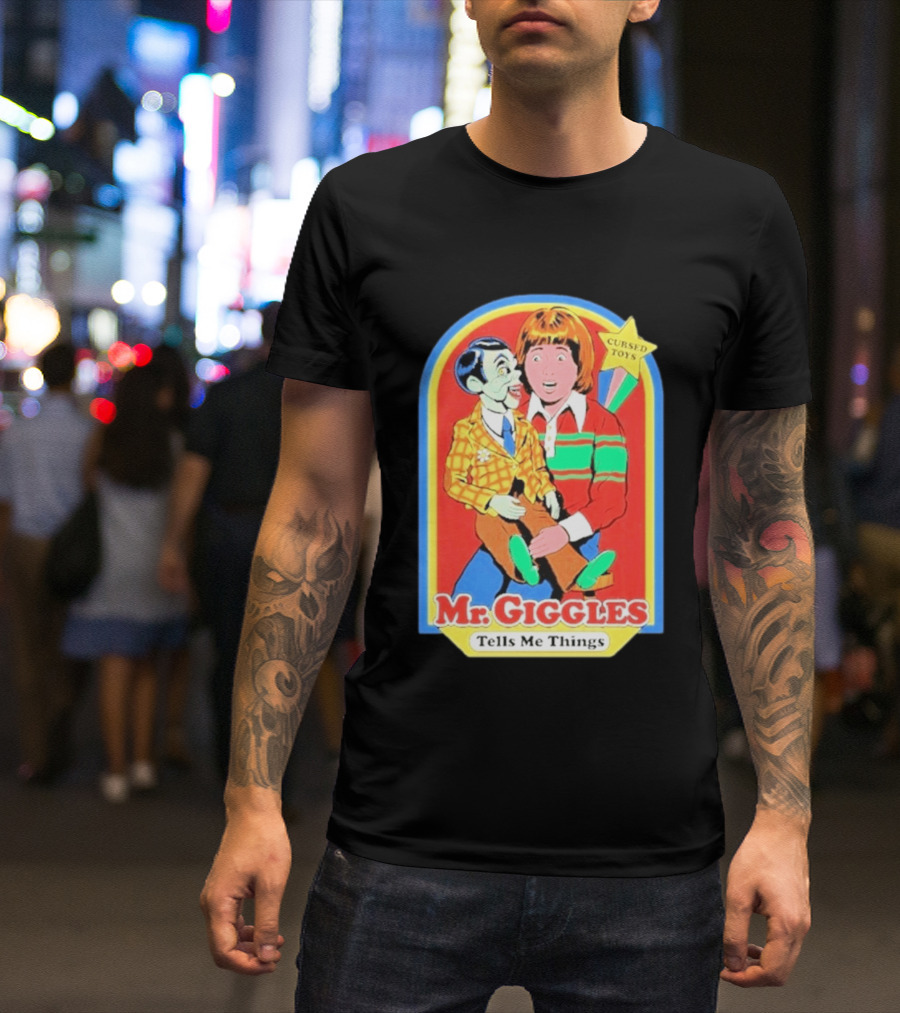 Mr Giggles Cursed Toys Tells Me Things T-Shirt