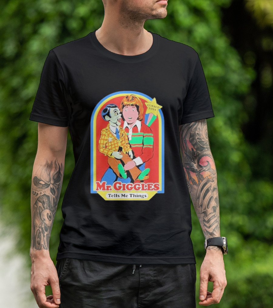 Mr Giggles Cursed Toys Tells Me Things T-Shirt