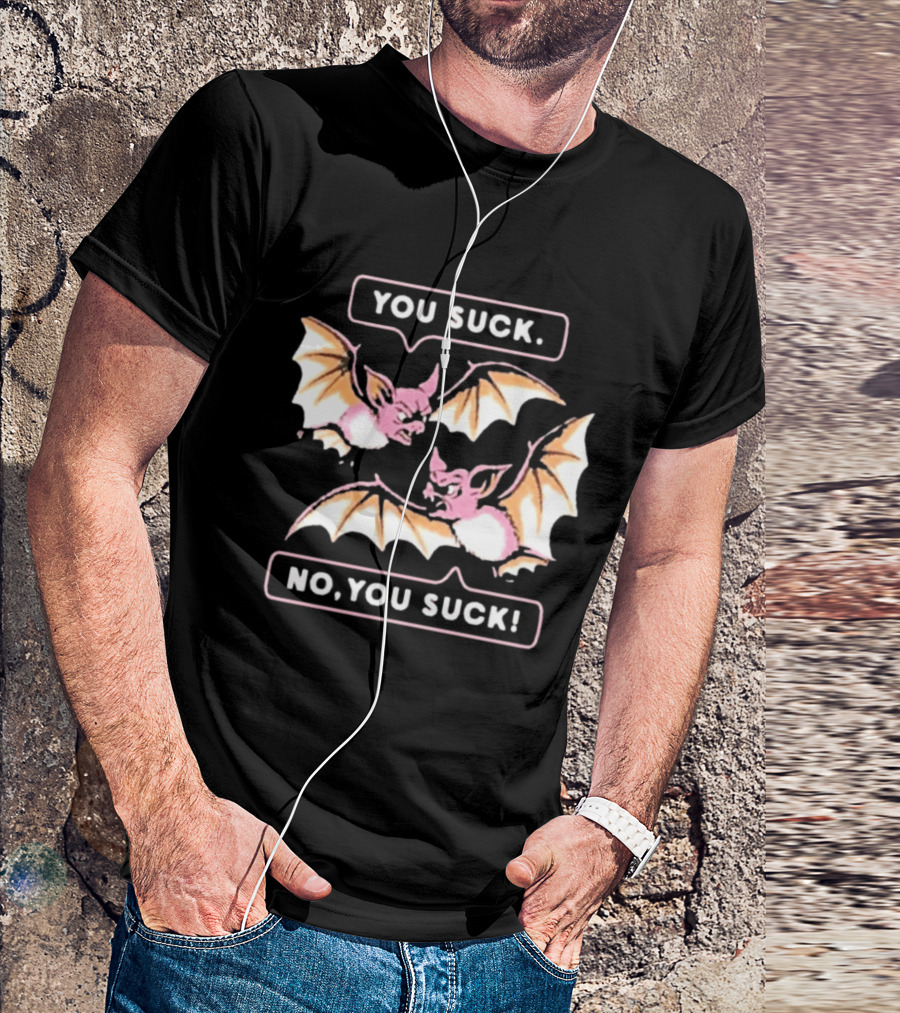 You Suck No You Suck Bats Sarcastic Halloween T-Shirt