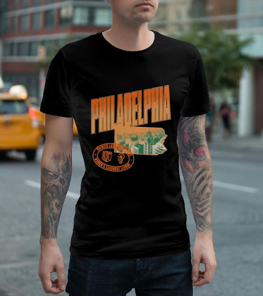 Philadelphia Premier Lacrosse League Women's Lacrosse Skyline T-Shirt