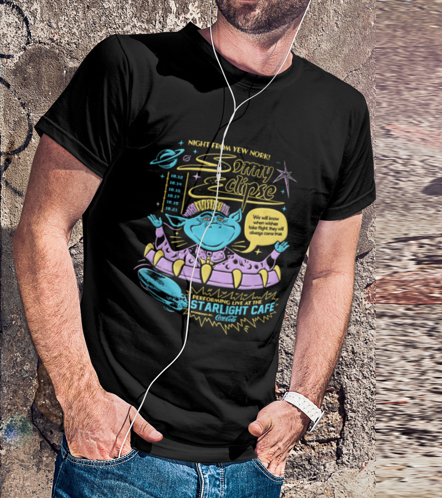 Night From Yew Nork Sonny Eclipse Starlight Cafe T-Shirt