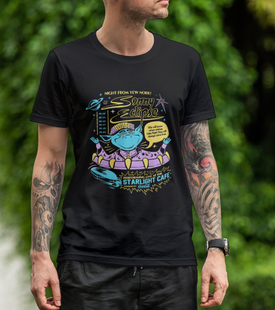Night From Yew Nork Sonny Eclipse Starlight Cafe T-Shirt