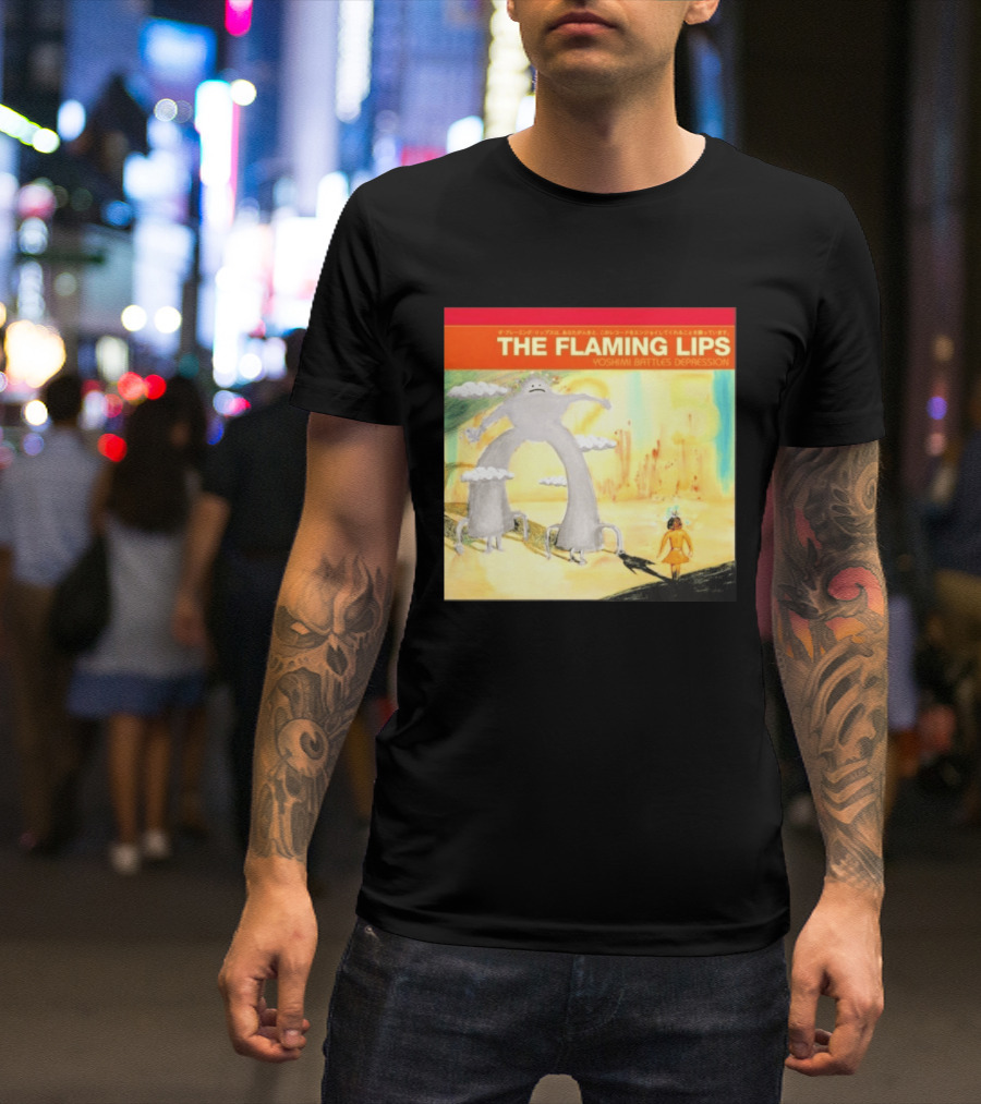 The Flaming Lips Yoshimi Battles Depression Mystery Creature And Girl In Fantasy World T-Shirt