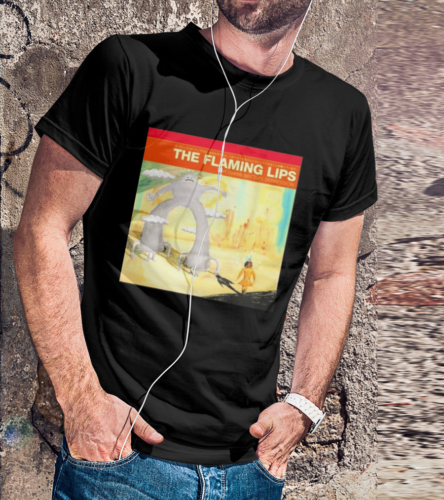 The Flaming Lips Yoshimi Battles Depression Mystery Creature And Girl In Fantasy World T-Shirt